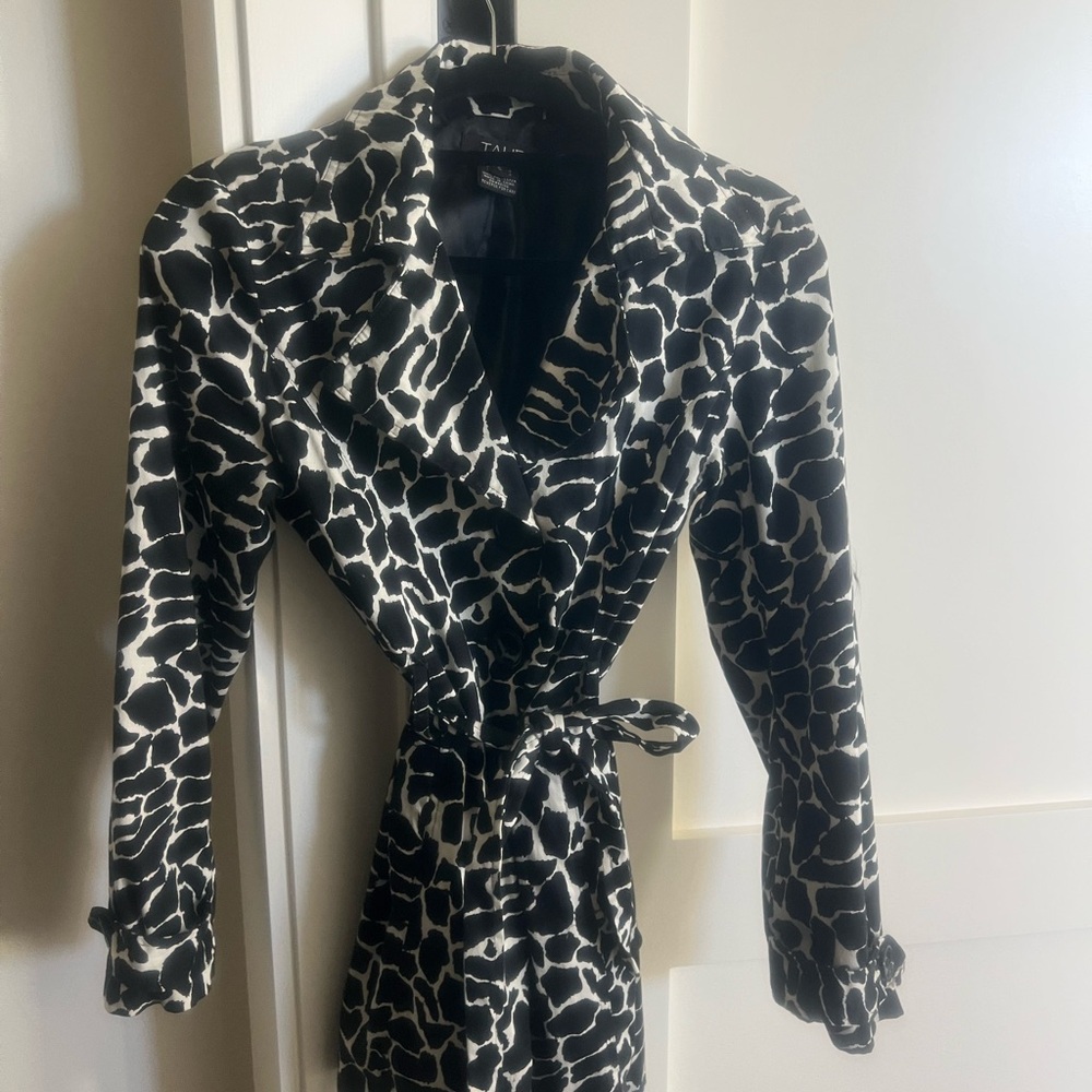 Talie Animal Print Pea Coat